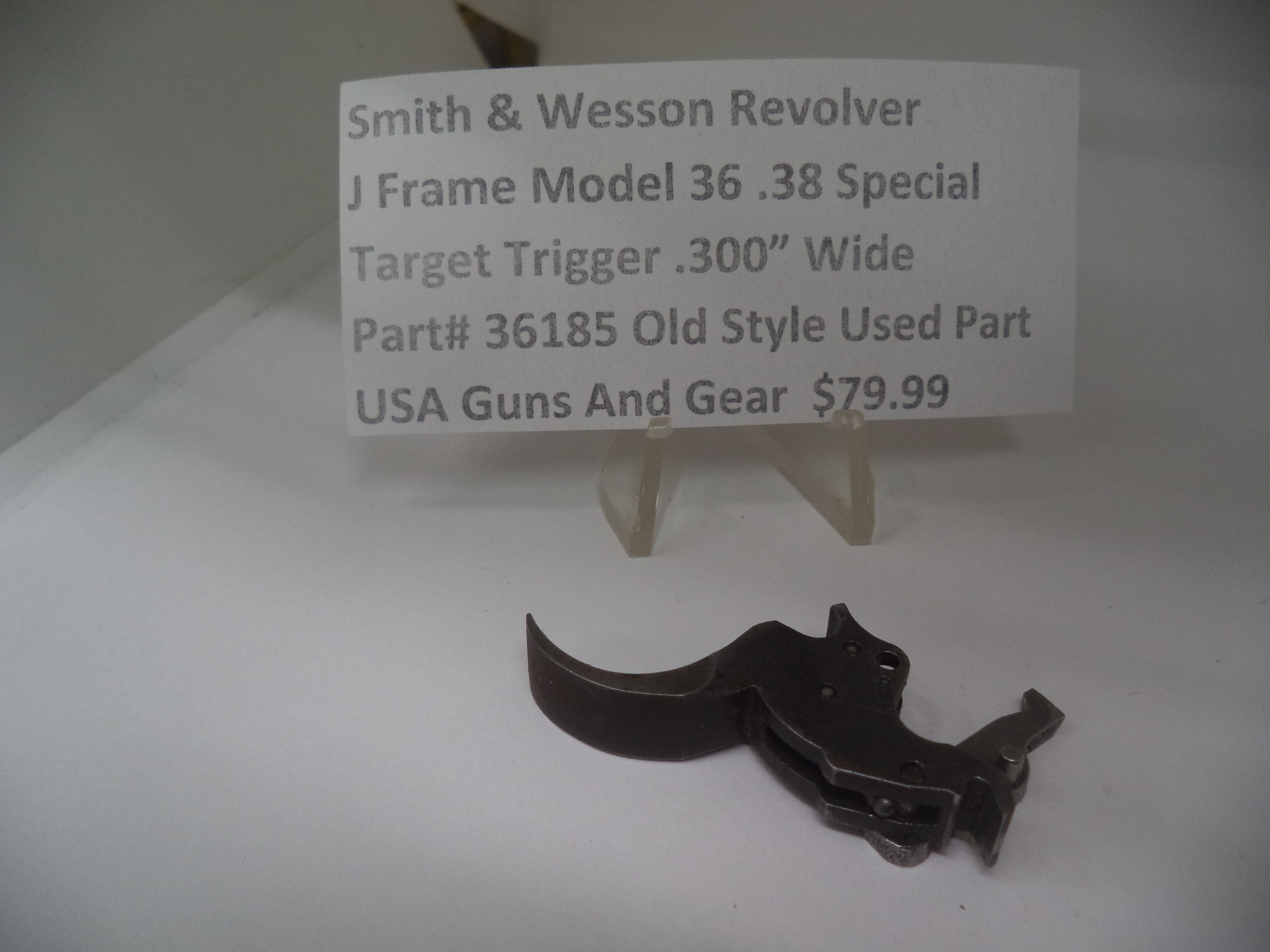 36185 Smith & Wesson Revolver J Frame Model 36 .38 Spl. Target Trigger .300" Wide