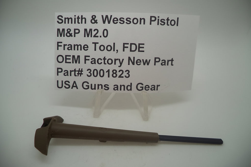 Smith & Wesson Pistol M&P M2.0 Frame Tool, FDE on a white background with a label.
