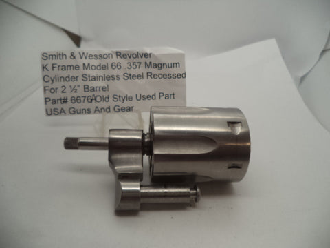 6676A Smith & Wesson K Frame Model 66 Cylinder Recessed SS .357 Magnum