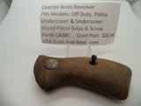 CA38C Charter Arms Revolver Fits Several Models Used Wood Pistol Grips & Screw