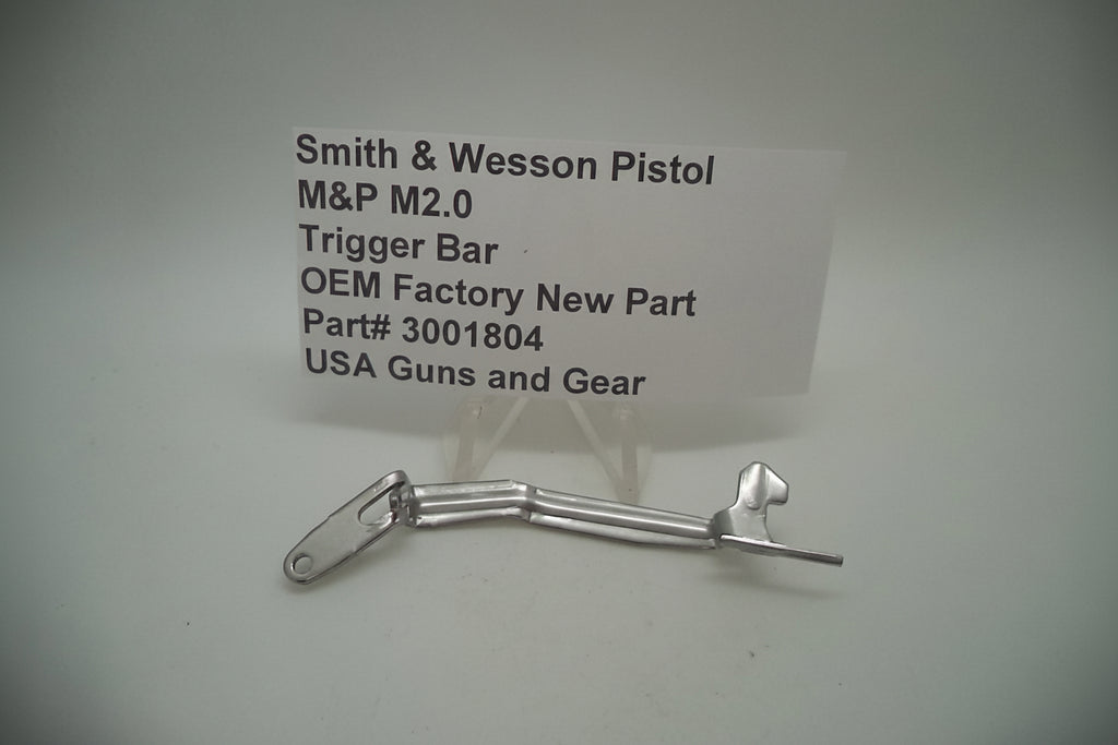 Smith & Wesson M&P M2.0 Trigger Bar, stainless steel, OEM factory new part, part number 3001804, displayed on a white background with a price tag.
