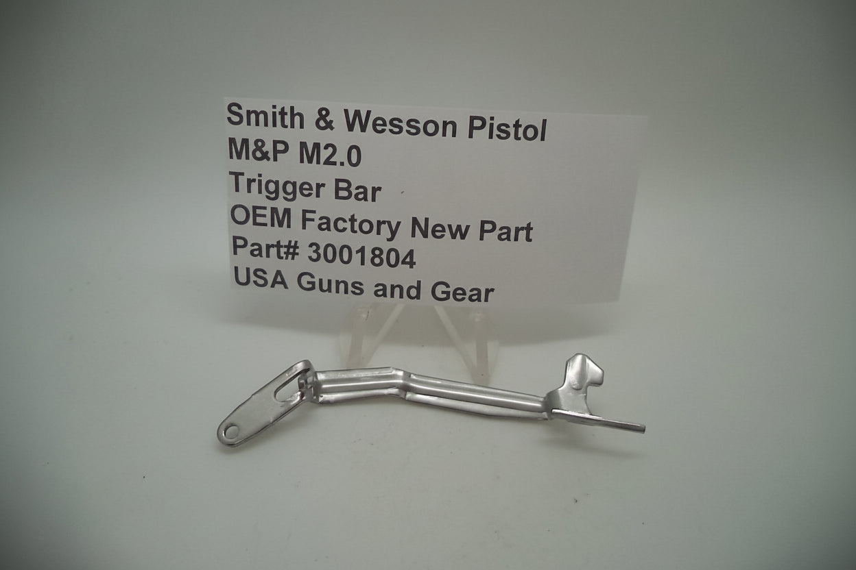 Smith & Wesson M&P M2.0 Trigger Bar, stainless steel, OEM factory new part, part number 3001804, displayed on a white background with a price tag.