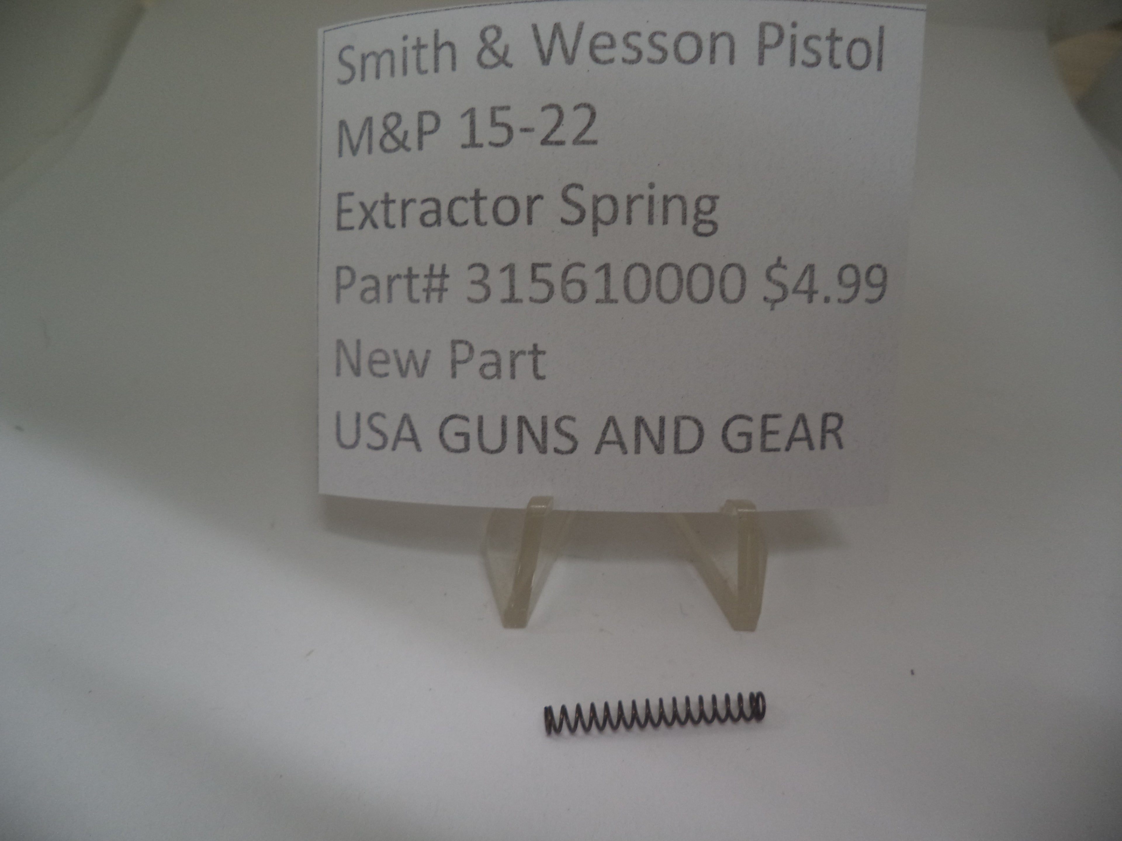 Smith & Wesson M&P 15-22 Extractor Spring New Part 315610000