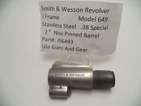 JS6493 Smith & Wesson J Frame Model 649 2" Barrel SS Used .38 Special