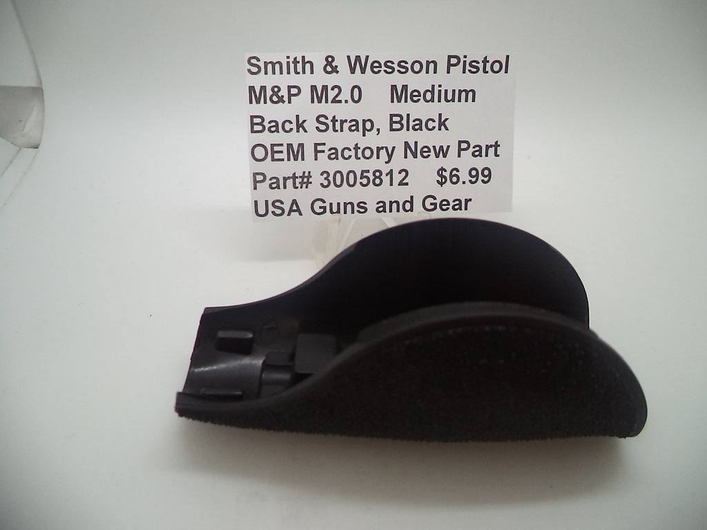 Smith & Wesson M&P M2.0 Medium Back Strap Full Size 9mm/.40/.45 Black - 3005812