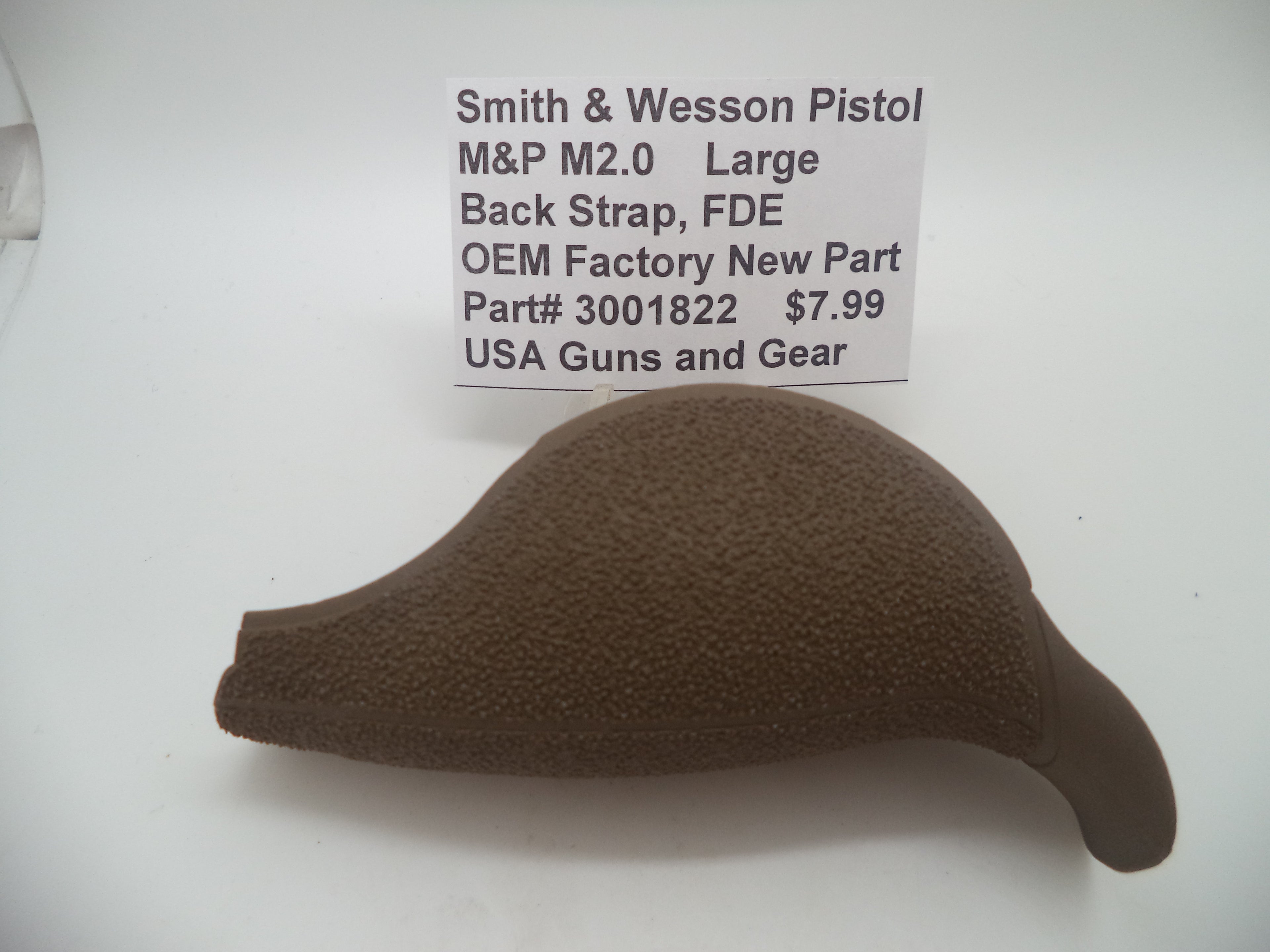 Smith & Wesson M&P M2.0 Large Backstrap - FDE - Factory OEM Part 3001822