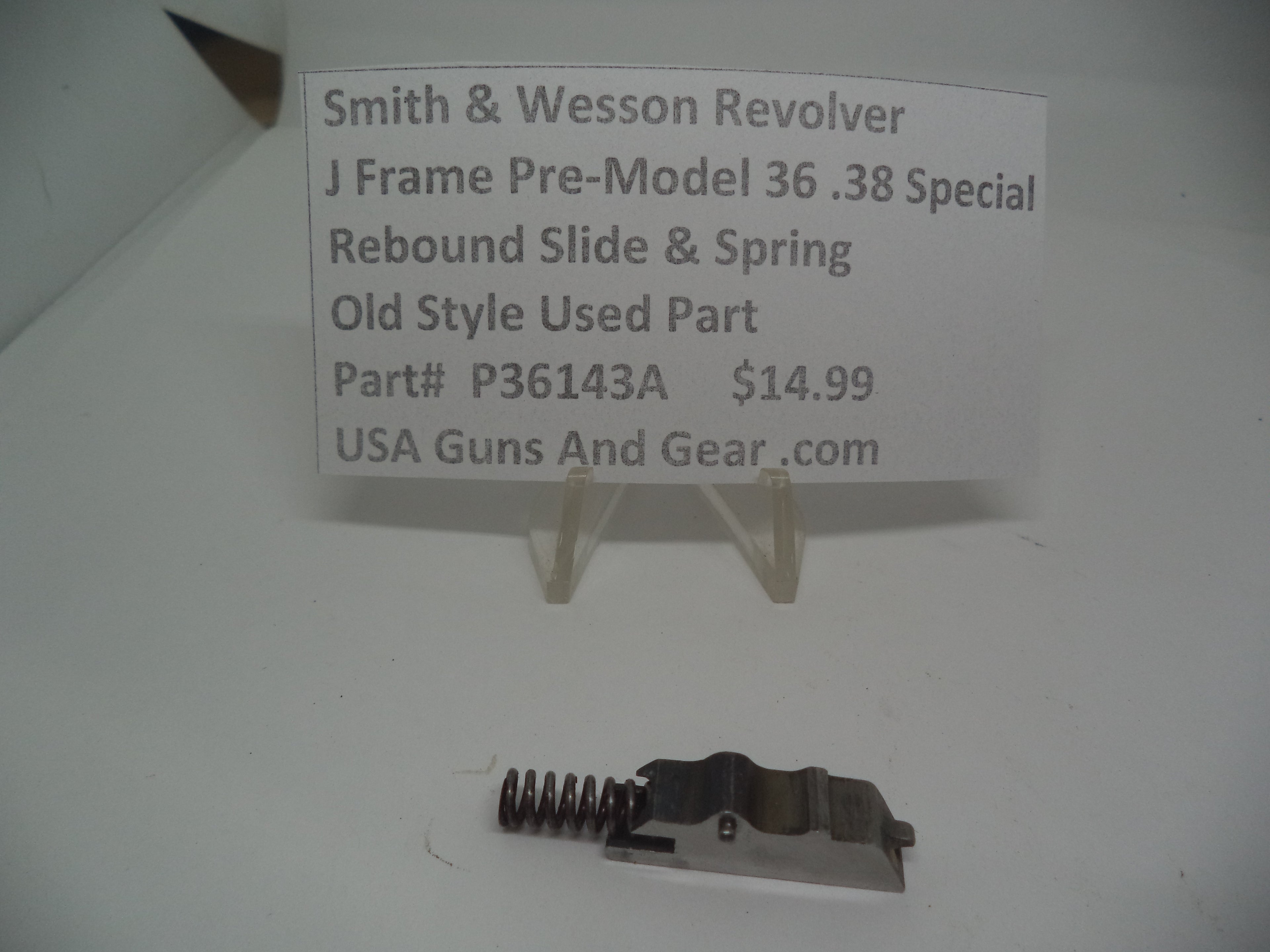 P36143A Smith & Wesson J Frame Model Pre 36 Rebound Slide & Spring .38 Special