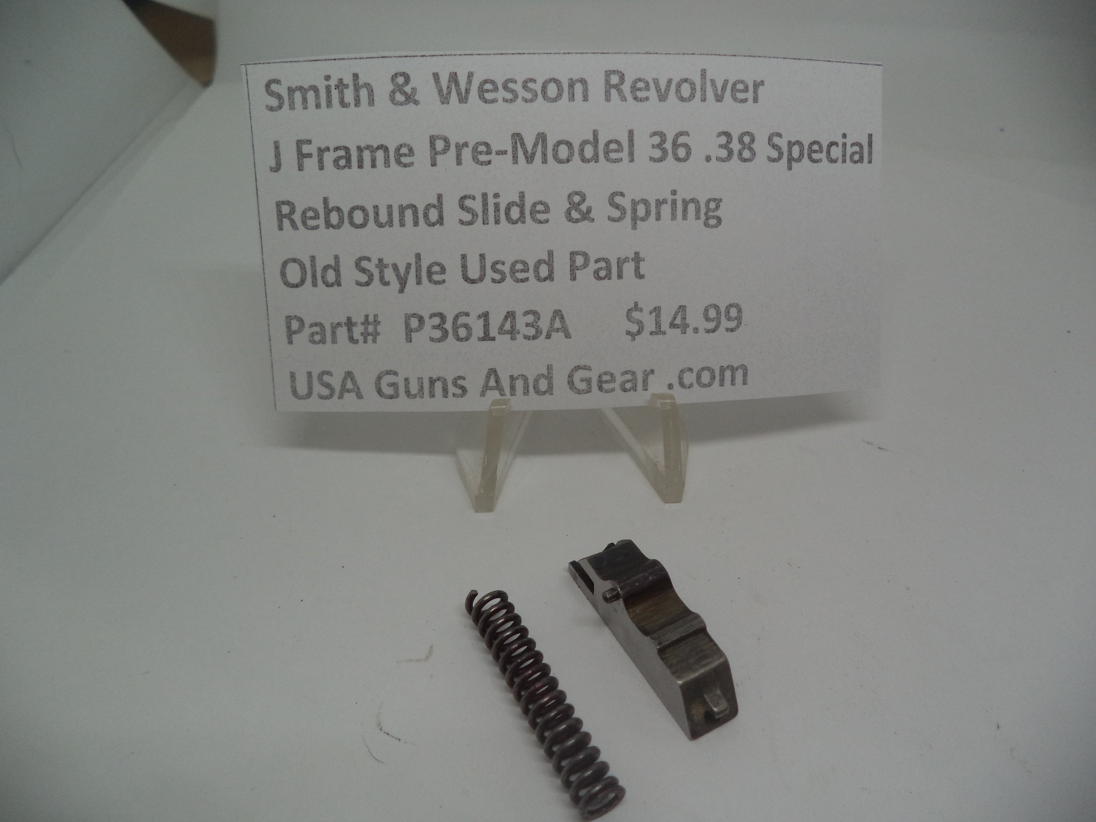 P36143A Smith & Wesson J Frame Model Pre 36 Rebound Slide & Spring .38 Special