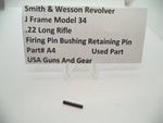 A4 Smith & Wesson J Frame Model 34 Firing Pin Bushing Retaining Pin .22 LR Used