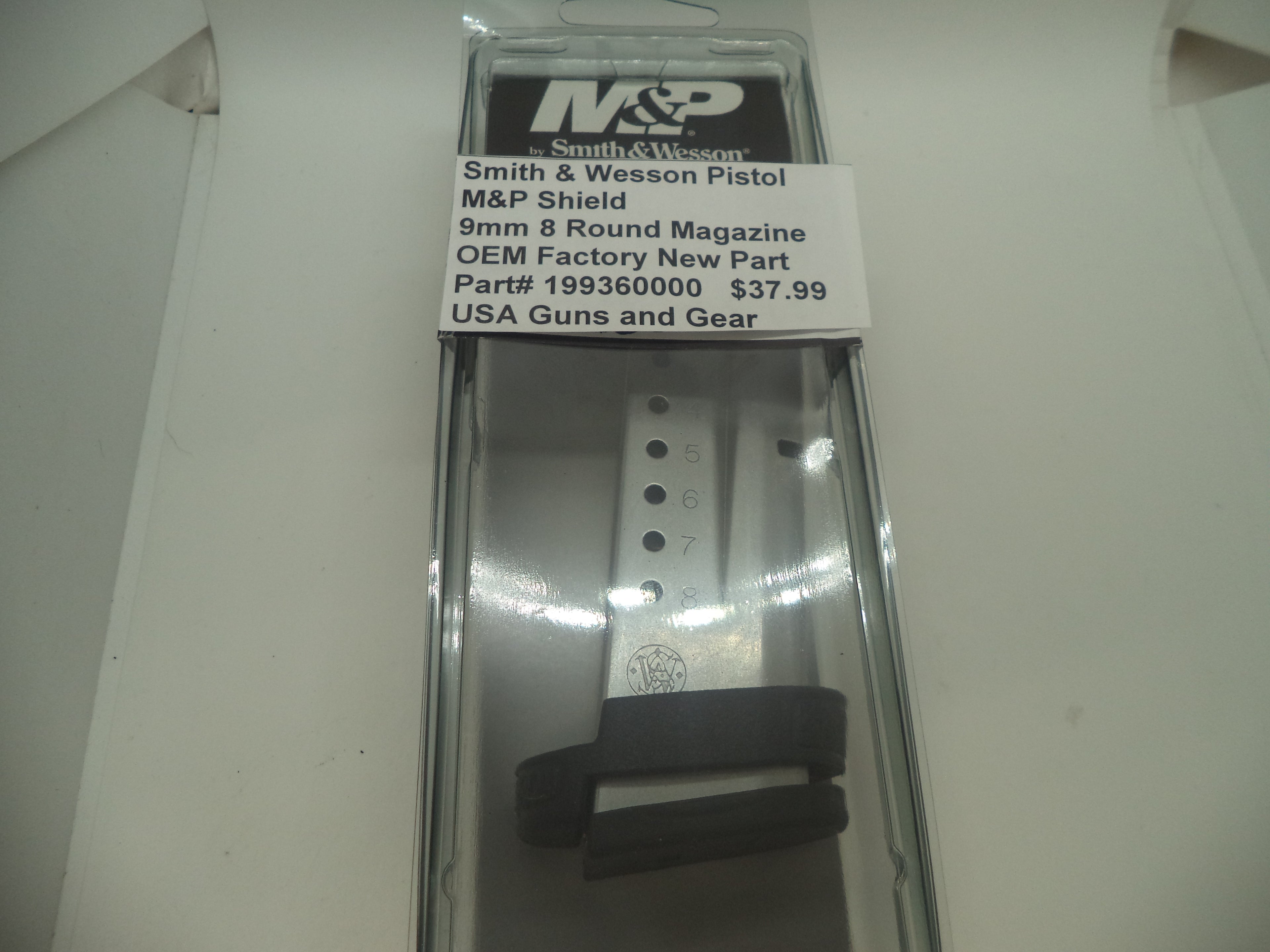 Smith & Wesson M&P Shield 9mm Magazine 8 Round - Factory OEM Part 199360000