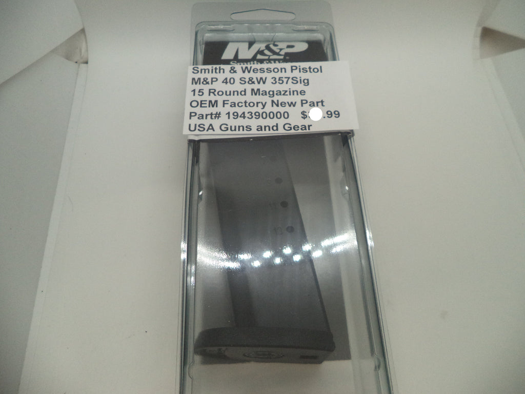 Smith & Wesson M&P 40 Magazine 15-Round - .40 S&W/.357 Sig - Factory OEM