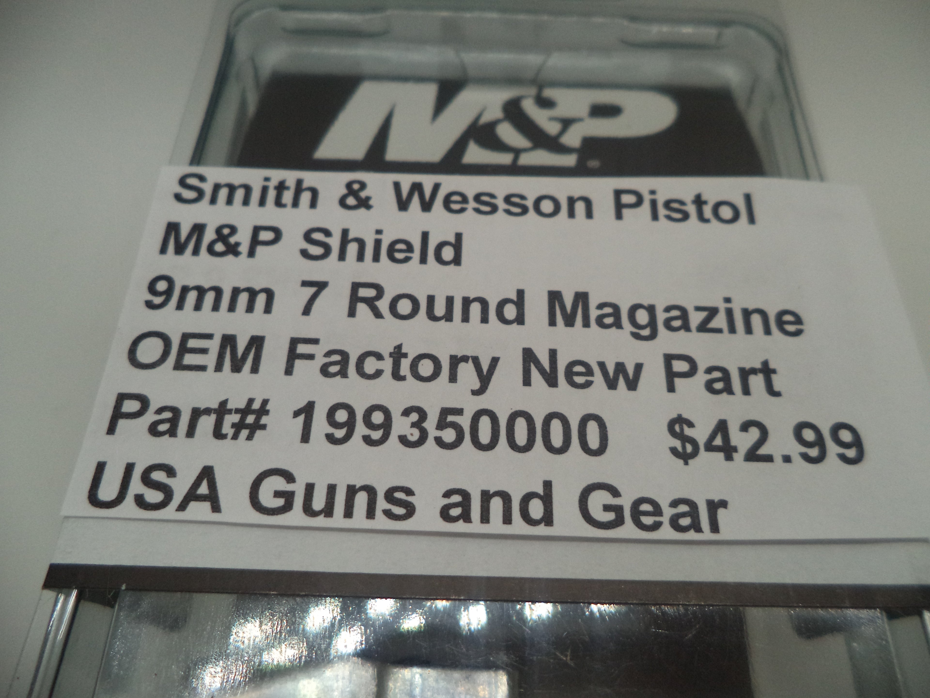 Smith & Wesson Pistol M&P Shield 9mm 7 Round Magazine 199350000