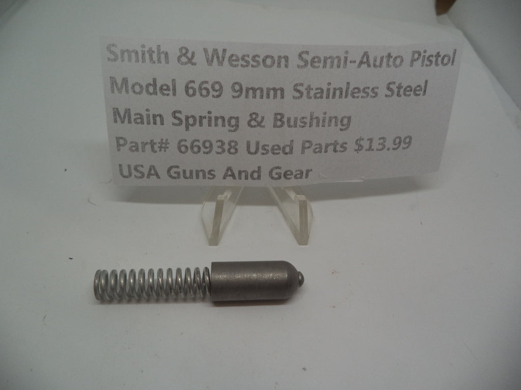 66938 Smith & Wesson Pistol Model 669 Main Spring & Bushing 9mm Stainless Steel