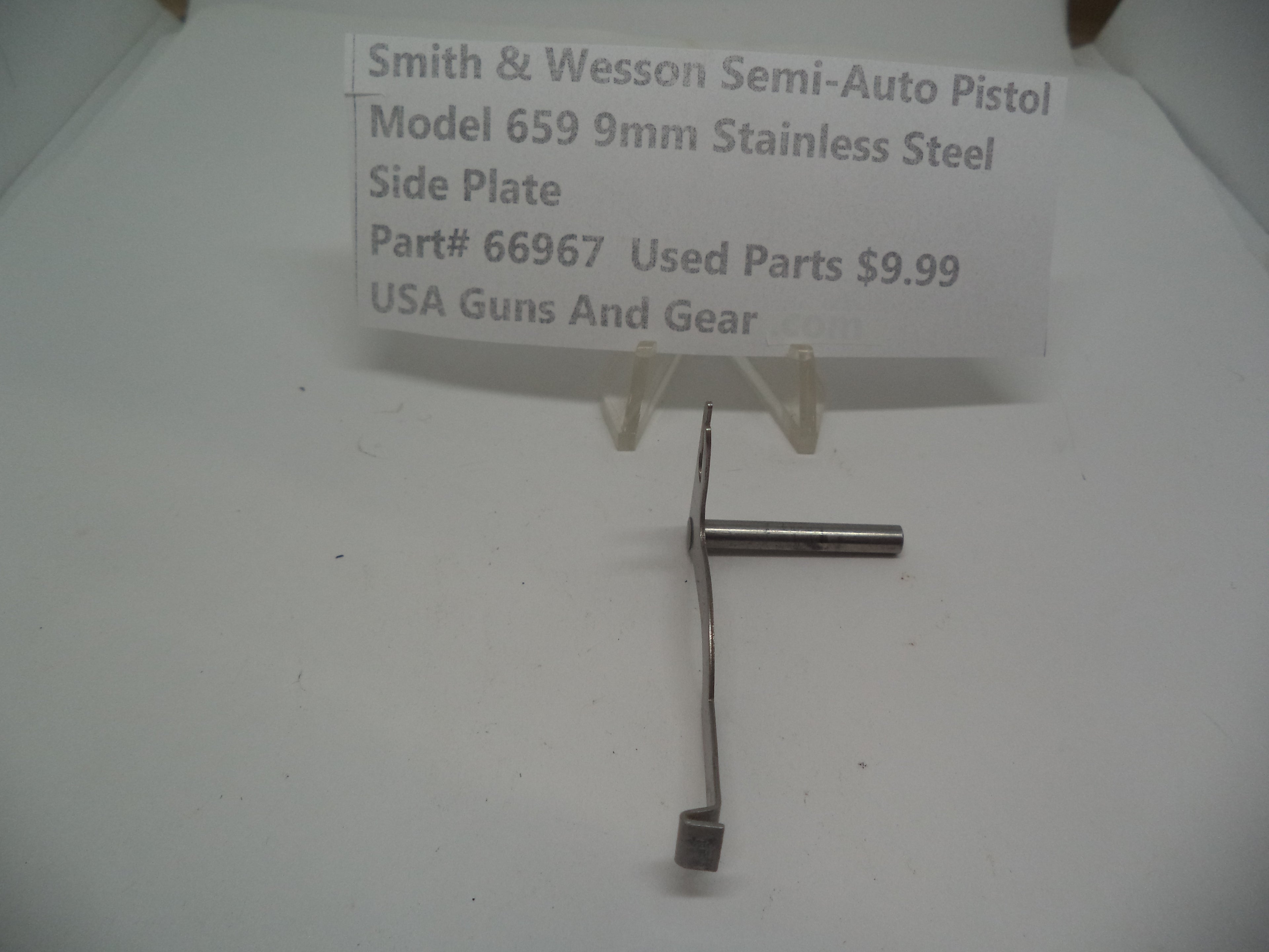 66967 Smith & Wesson Pistol Model 669 Side Plate 9mm Stainless Steel