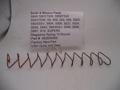 S&W Magazine Spring 062650000 - Model 915, 59, 5903TSW, 5906TSW, 5943TSW