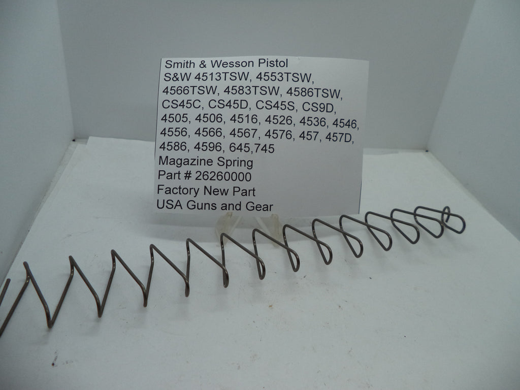 26260000 S&W Magazine Spring - 4505 4506 4513TSW .45 ACP Multi-Model