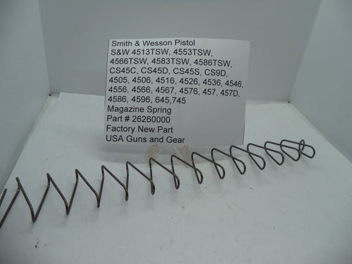 26260000 S&W Magazine Spring - 4505 4506 4513TSW .45 ACP Multi-Model