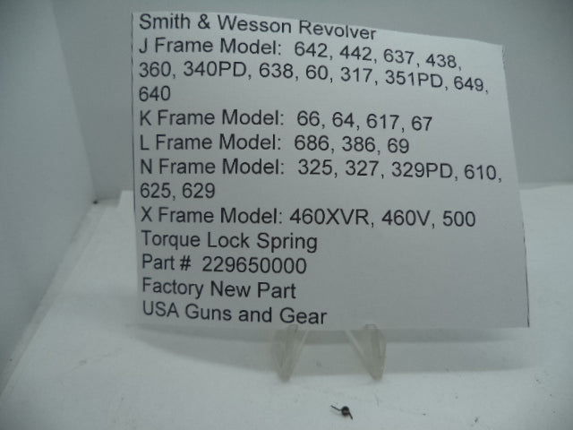 Smith & Wesson J/K/L/N/X Frame Torque Lock Spring - 229650000