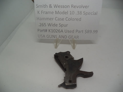 K1026A Smith & Wesson Revolver K Frame Model 10 .38 Special Hammer .265 Wide Spur