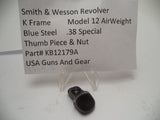 KB12179A Smith & Wesson K Frame Model 12 Air Weight Thumbpiece & Nut .38 Special