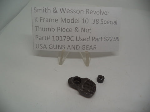 10179C Smith & Wesson Revolver K Frame Model 10 .38 Special Thumb Piece & Nut