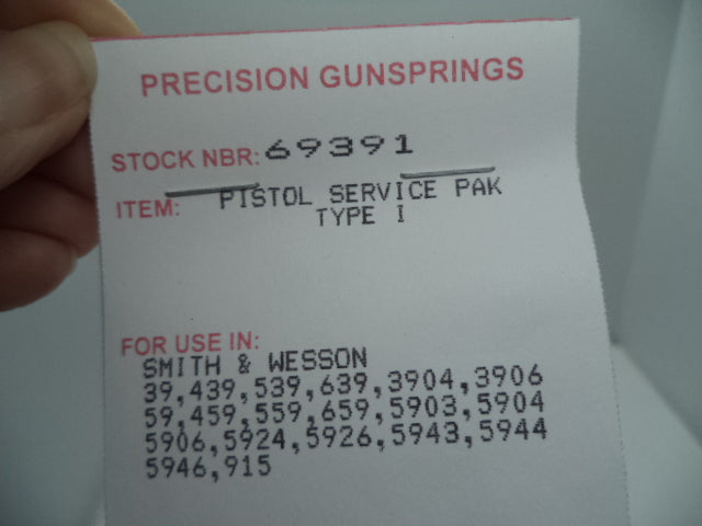 Wolff 69391 Service Pak Type-1 - S&W Model 5924 5904 3904 9mm
