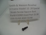 K1060 Smith & Wesson Revolver K Frame Model 10 .38 Special Strain Screw Square Butt