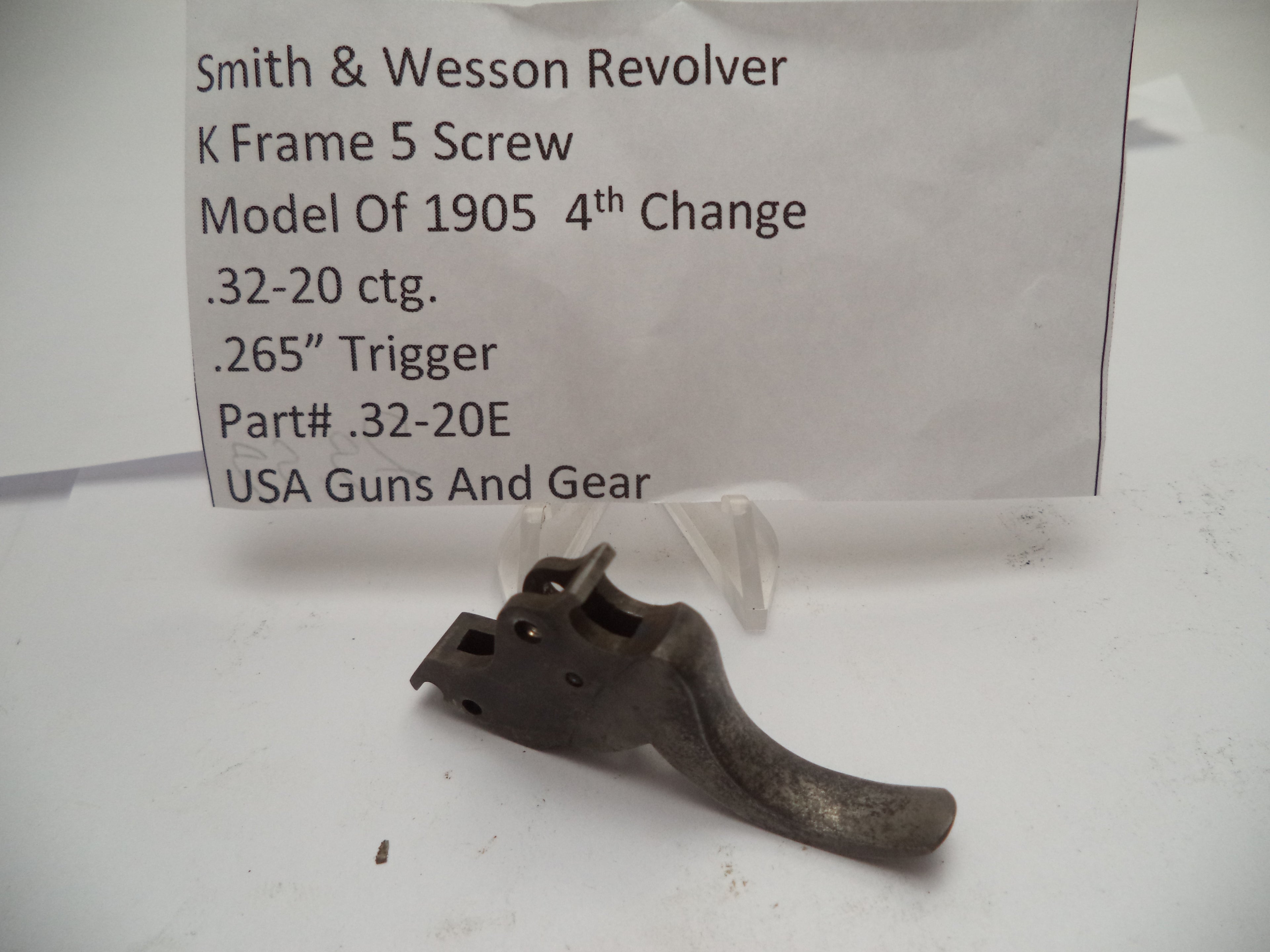 32-20E Smith & Wesson K Frame Model 1905 .265" Trigger .32-20 CTG.