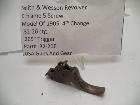32-20E Smith & Wesson K Frame Model 1905 .265" Trigger .32-20 CTG.