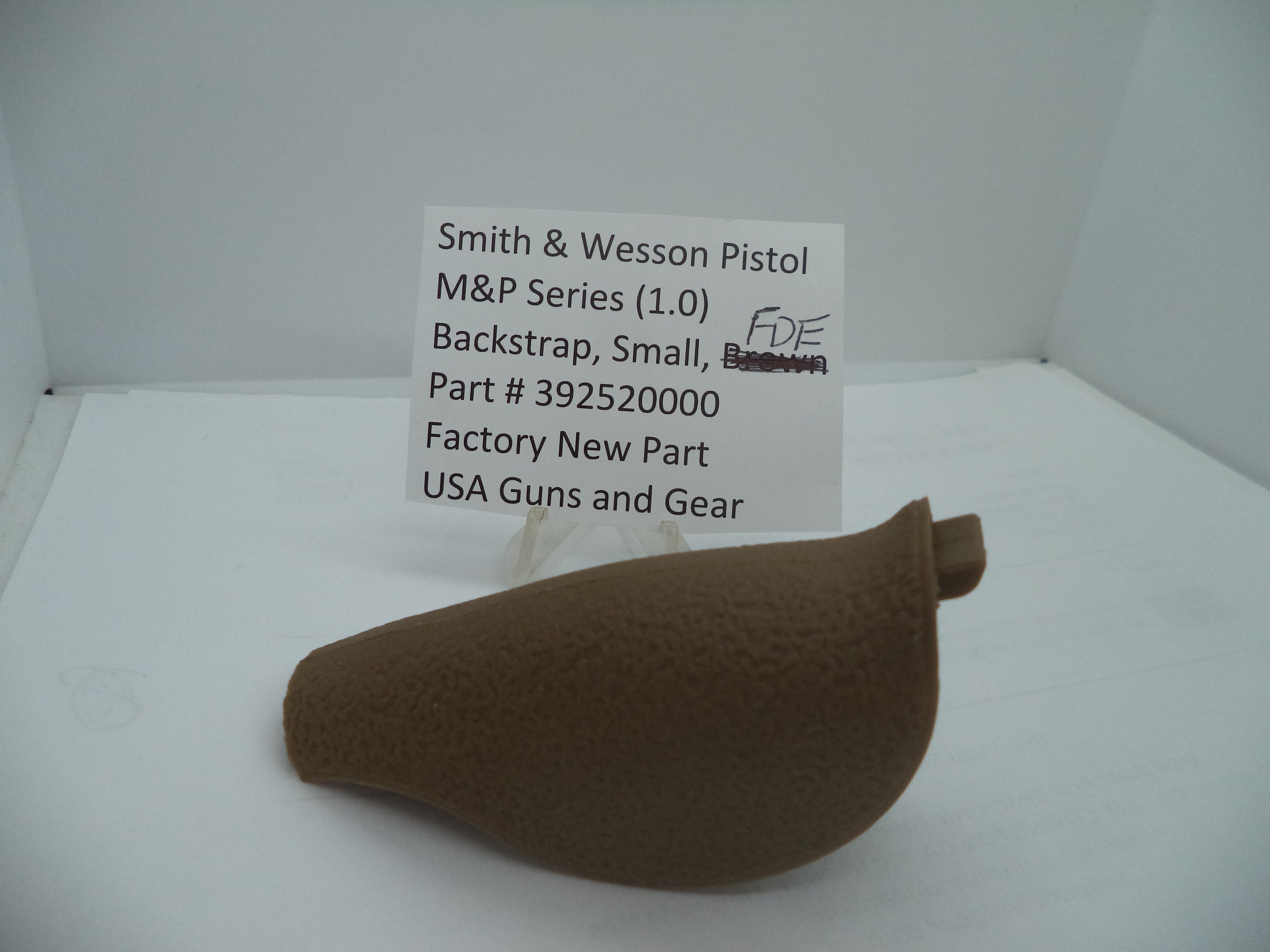 392520000 Smith & Wesson Pistol M&P Series, Backstrap, Small, FDE