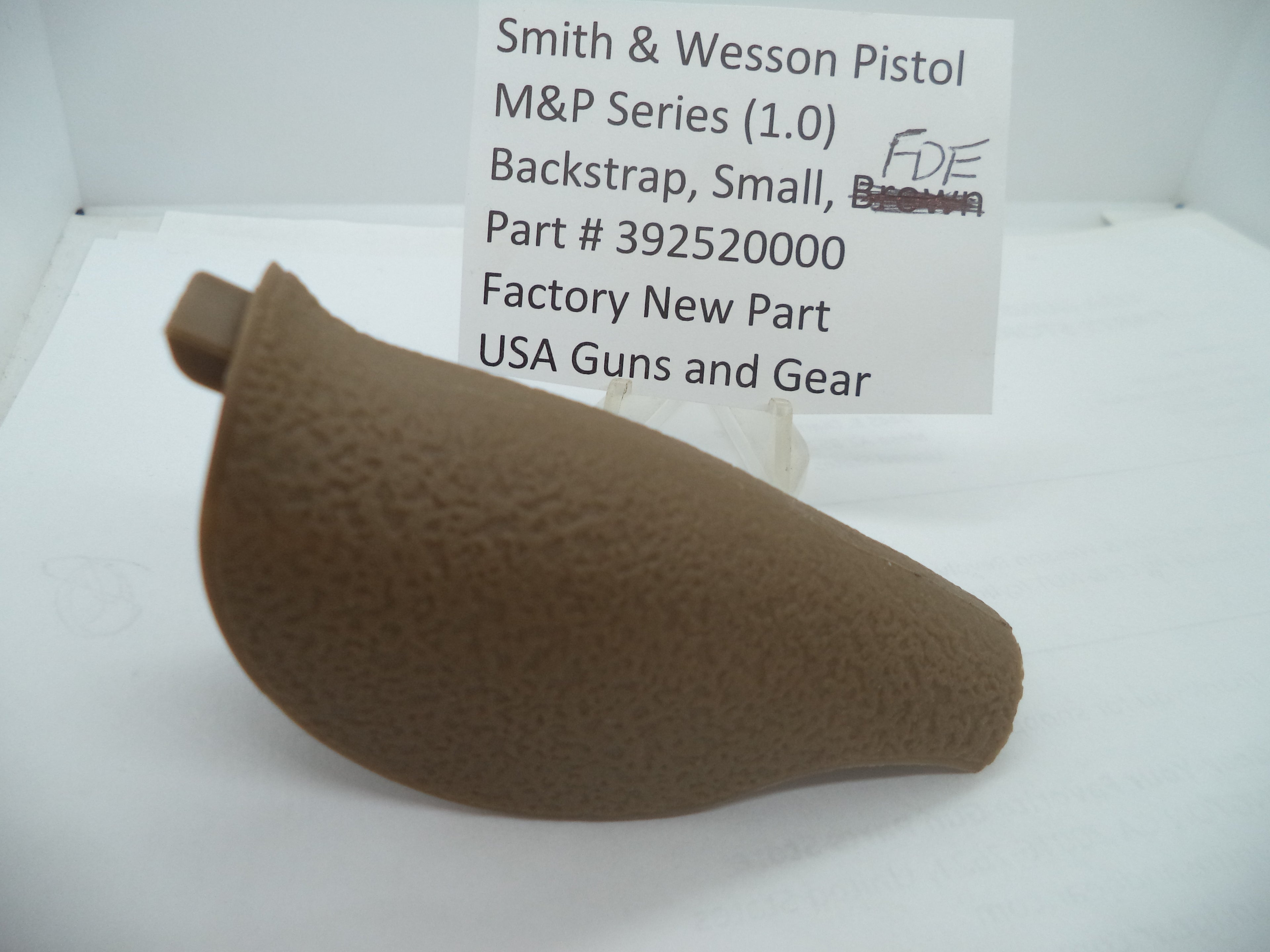 392520000 Smith & Wesson Pistol M&P Series, Backstrap, Small, FDE