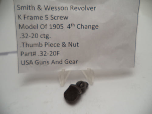 32-20F Smith & Wesson K Frame Model 1905 Thumbpiece & Nut Blue .32-20 CTG.