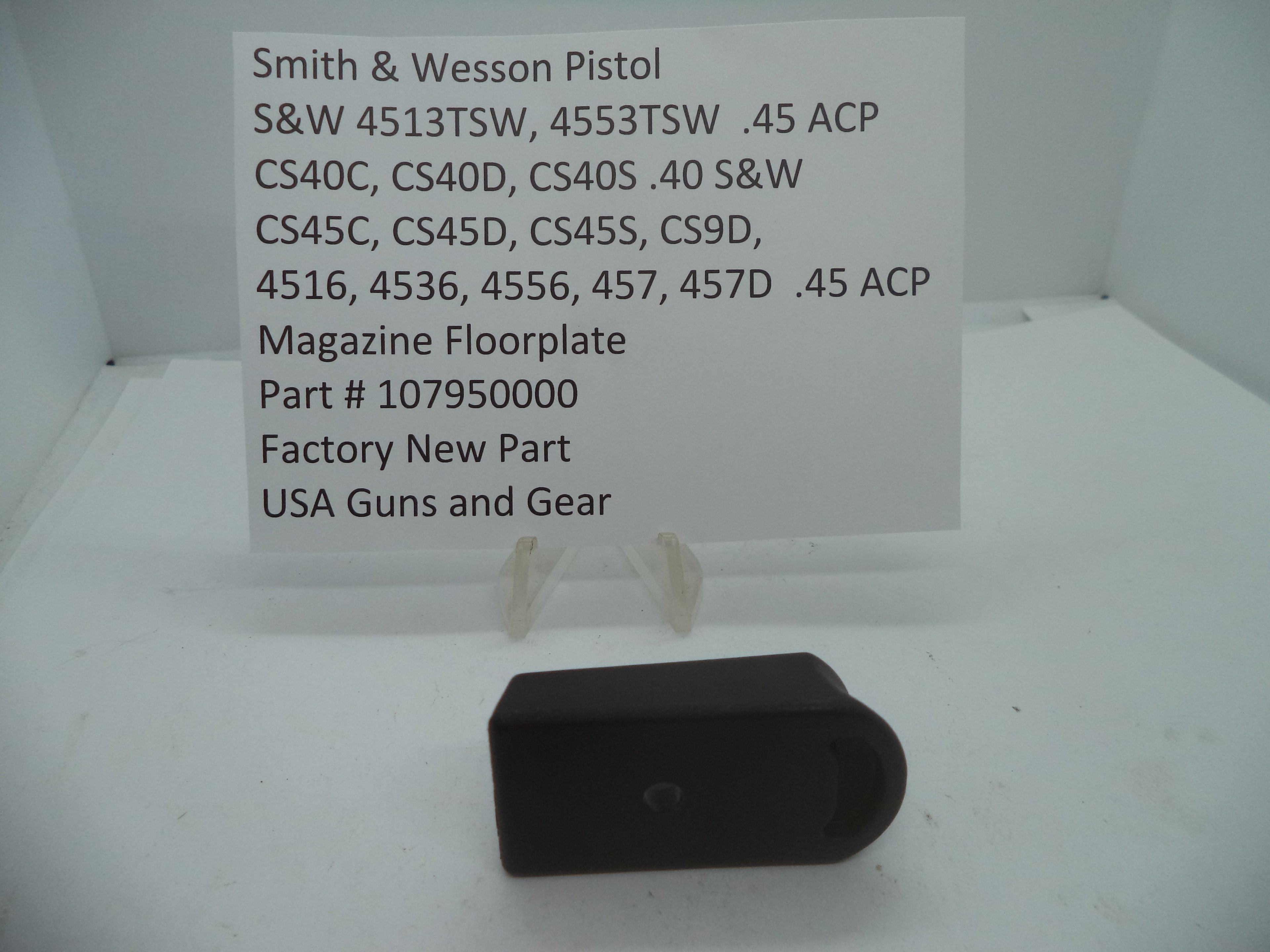 Smith & Wesson Magazine Floorplate Models 4516, 4536, 4513TSW, CS45, CS40, CS9 - 107950000