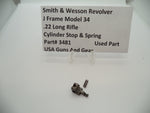 3481 Smith & Wesson J Frame Model 34 Cylinder Stop & Spring BS .22 LR Used Part