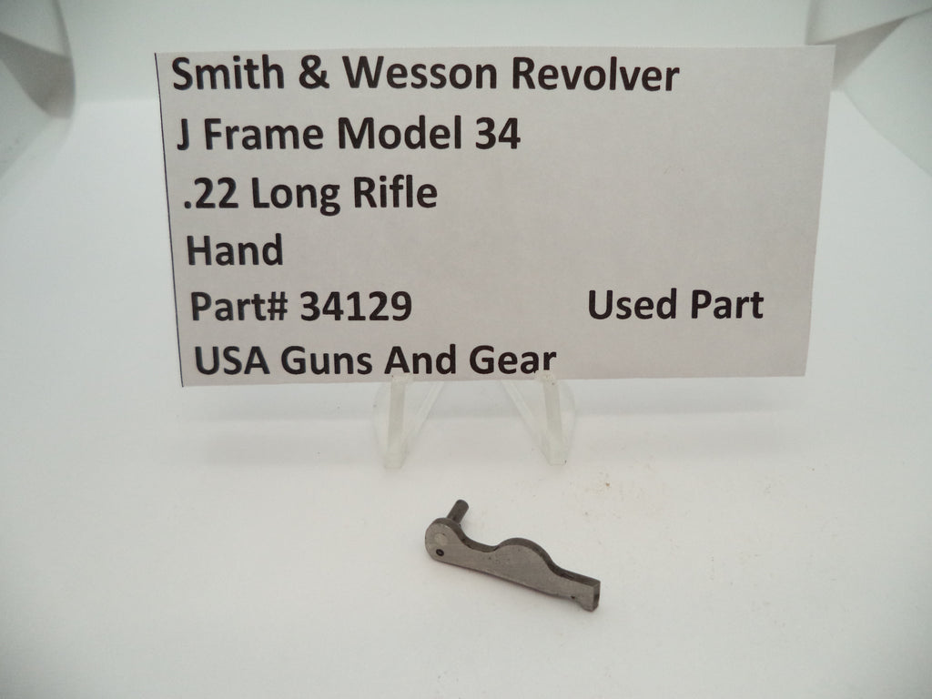 34129 Smith & Wesson J Frame Model 34 Revolver Hand Blue Steel .22 LR Used Part