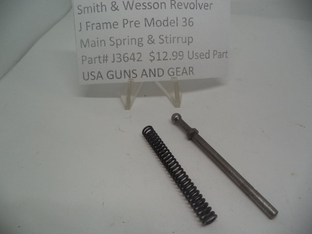 J3642 Smith & Wesson J Frame Pre Model 36 Main Spring & Stirrup .38 Special Used Part