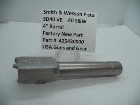 425430000 Smith & Wesson Pistol SD40 VE .40 S&W  4" Barrel  Stainless Steel