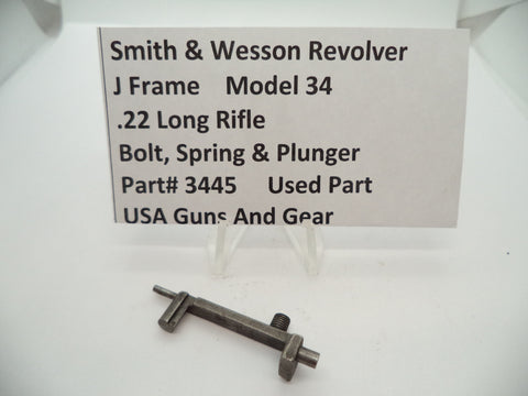 3445 Smith & Wesson J Frame Model 34 Bolt, Spring & Plunger Blue .22 LR Used