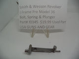 J3045 Smith & Wesson J Frame Pre Model 36 Bolt, Spring & Plunger .38 Special Used Part