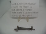 J0345 Smith & Wesson J Frame Pre Model 36 Bolt, Spring & Plunger .38 Special Used Part