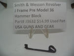 J3632 Smith & Wesson J Frame Pre Model 36 Hammer Block .38 Special Used Part