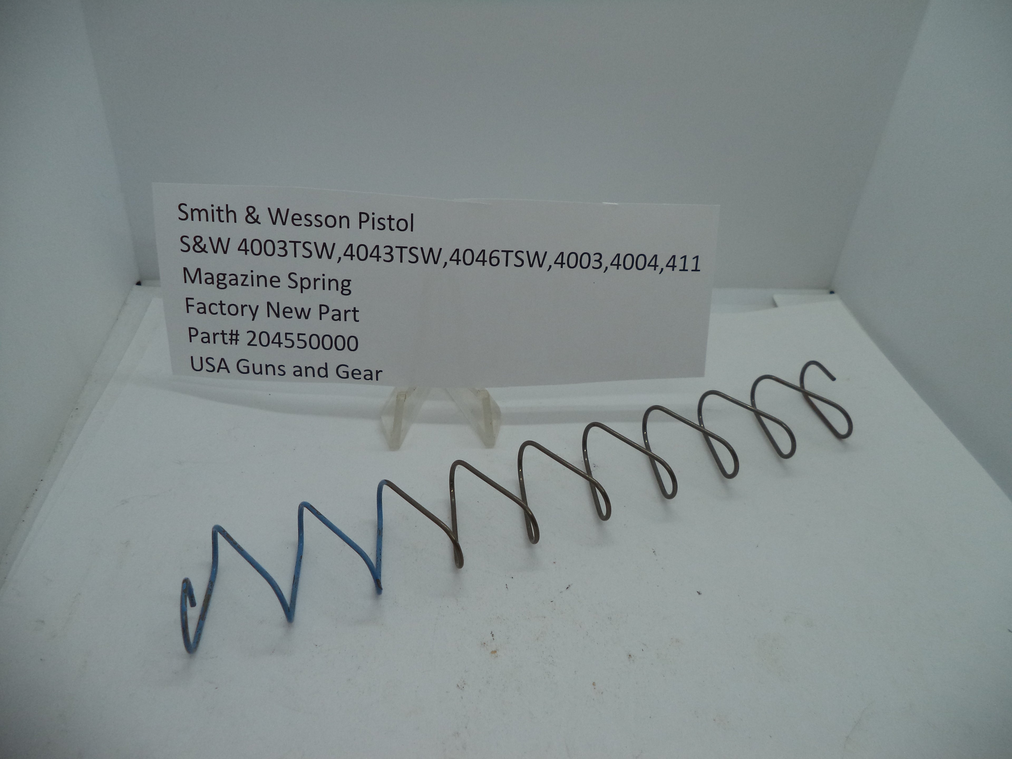 S&W 4003TSW,4043TSW,4046TSW,4003,4004,411 Magazine Spring .40 204550000