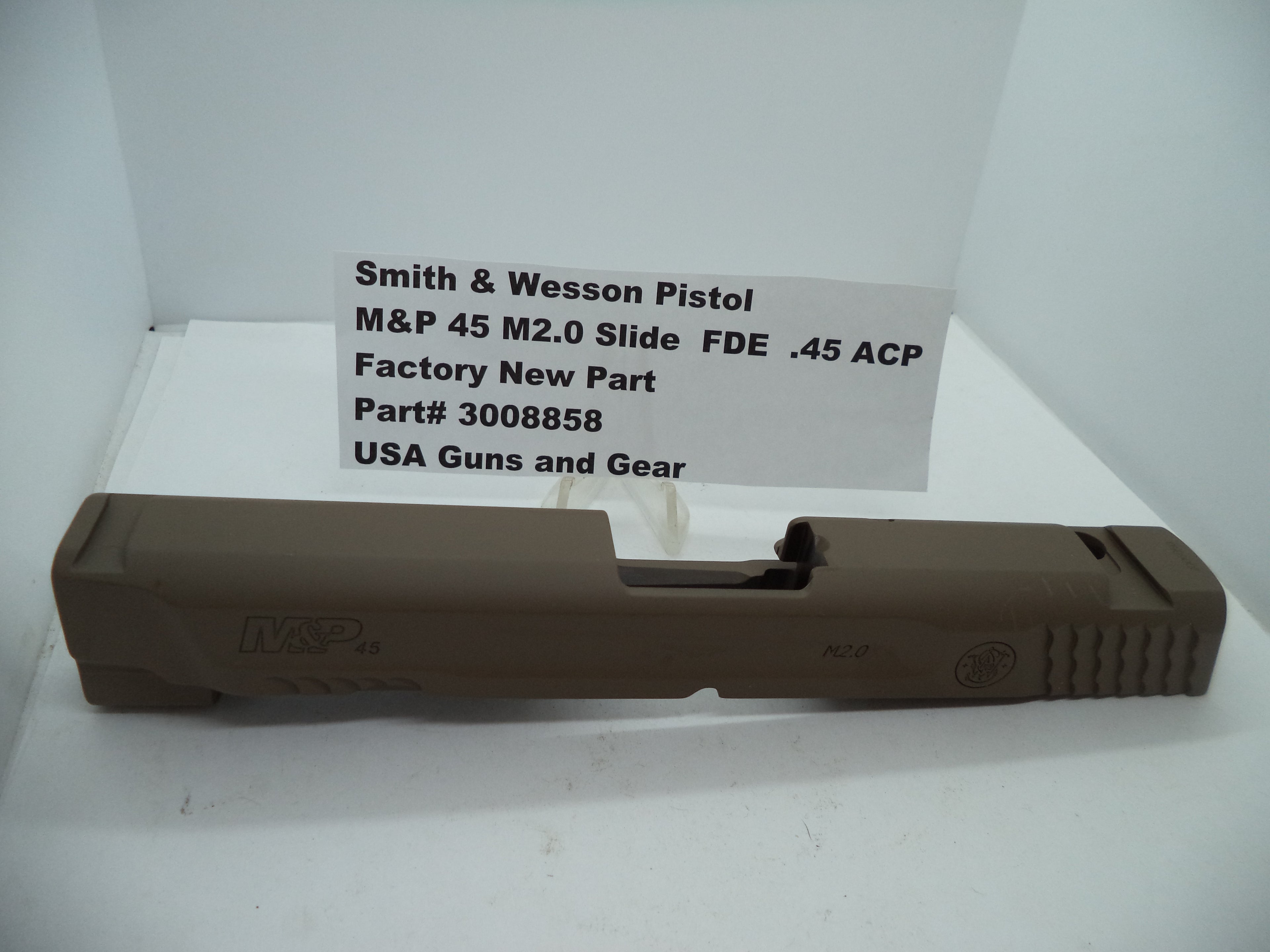 Smith & Wesson M&P 45 M2.0 Slide 7.5" FDE Stripped | OEM 3008858