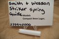 Smith & Wesson Striker Spring Guide product label indicating compatibility with various firearm models and calibers.