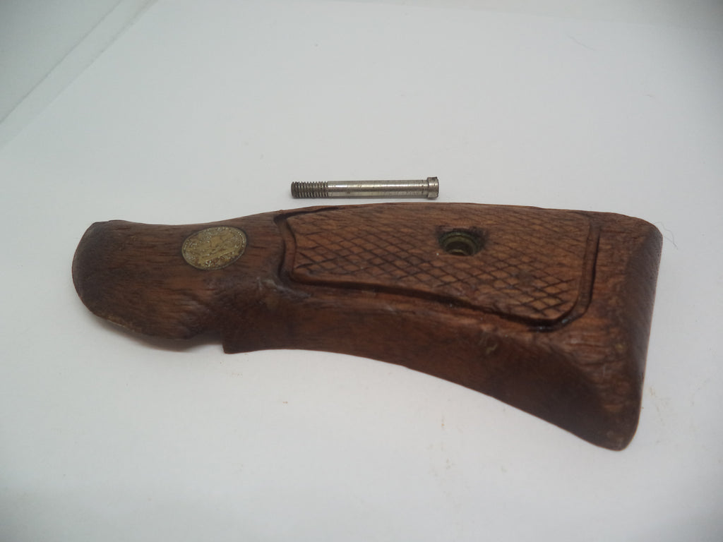 VGS09 S&W Revolver K, L Frame Square Butt (ONLY) Left Side Vintage Wood Grip