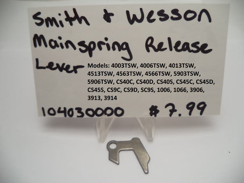 104030000 Smith & Wesson Mainspring Release Lever Pistol Part