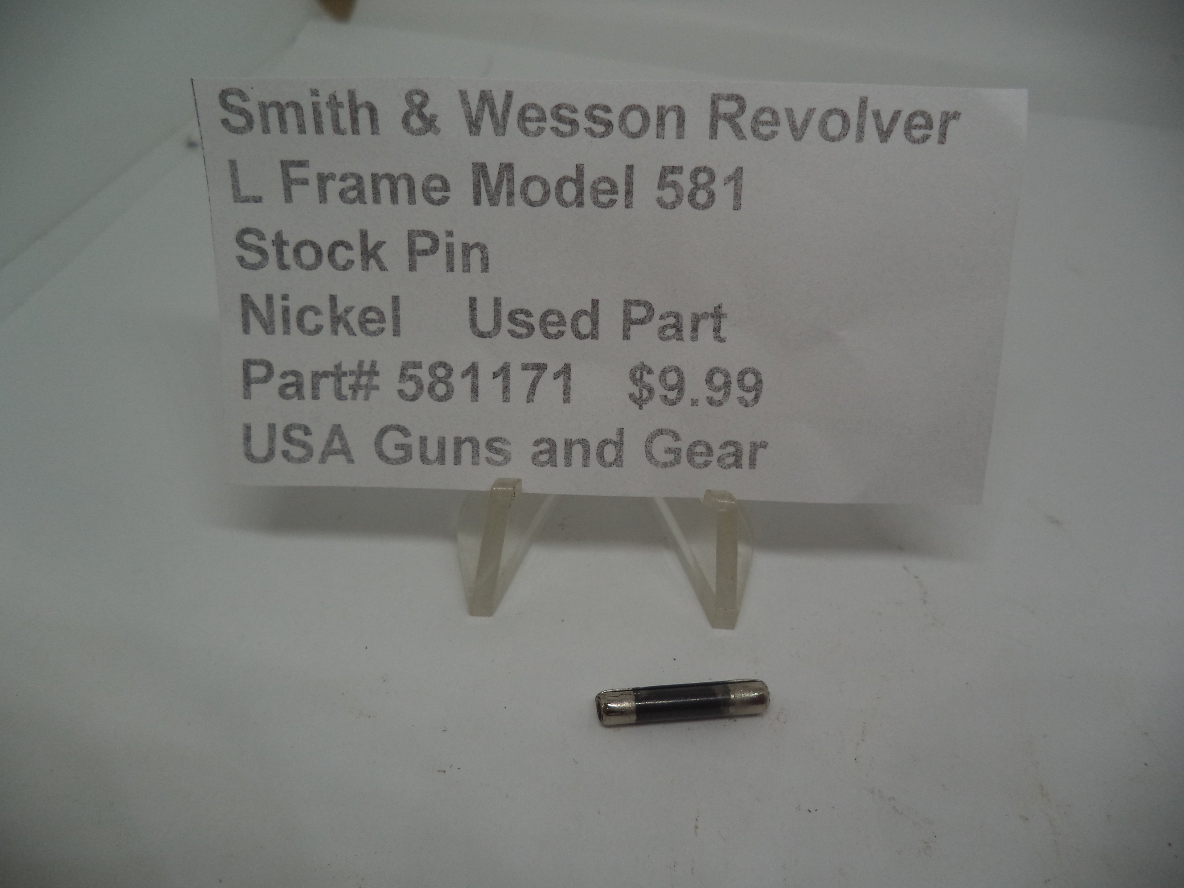 581171 Smith & Wesson Revolver L Frame Model 581 .357 Stock Pin Used Part