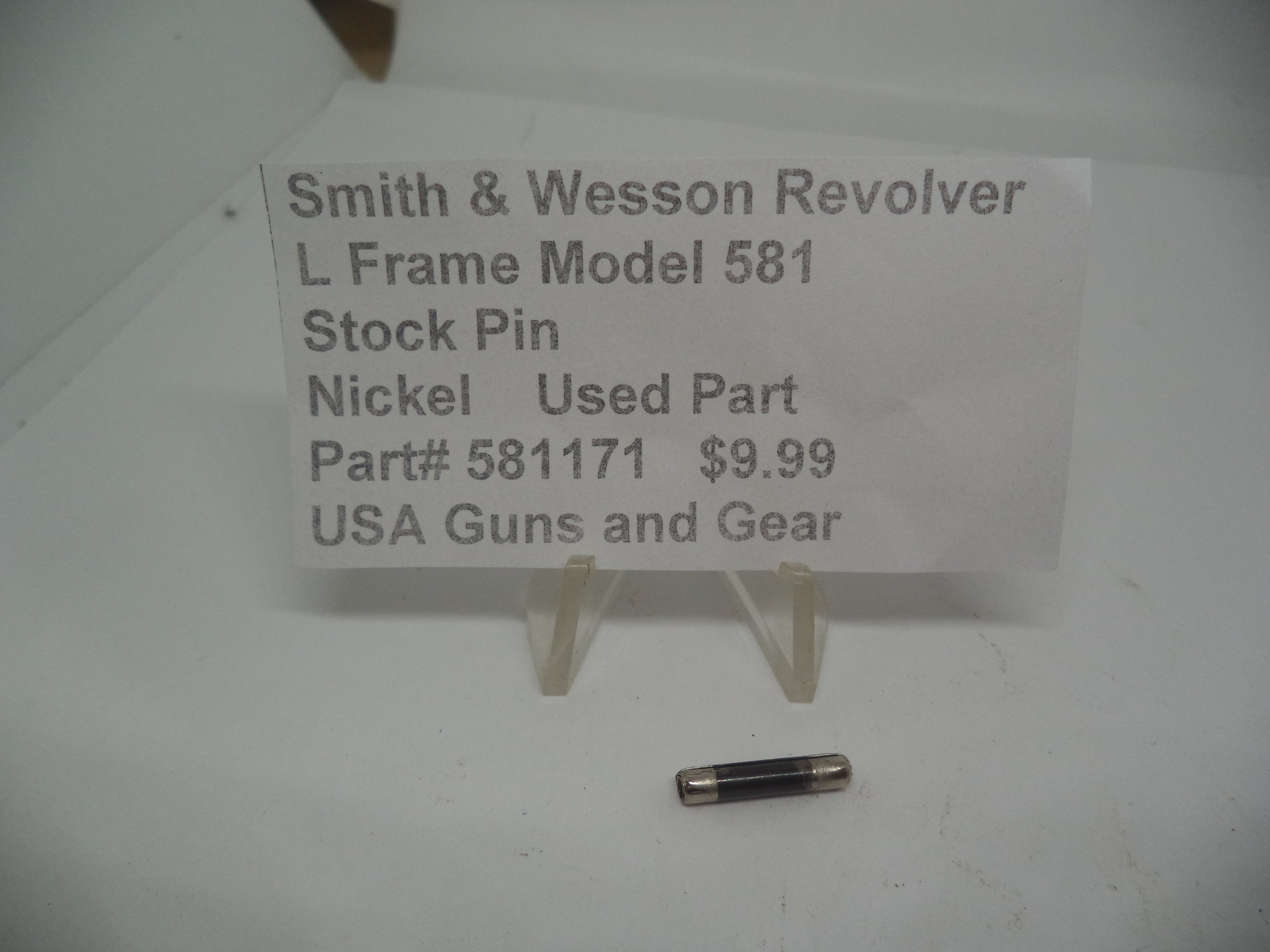 581171 Smith & Wesson Revolver L Frame Model 581 .357 Stock Pin Used Part