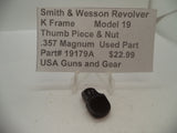19179A Smith & Wesson K Frame Model 19 Used Thumb Piece & Nut .357 Magnum