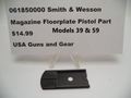 S&W Magazine Floor Plate - Model 39, 439, 539 - 061850000